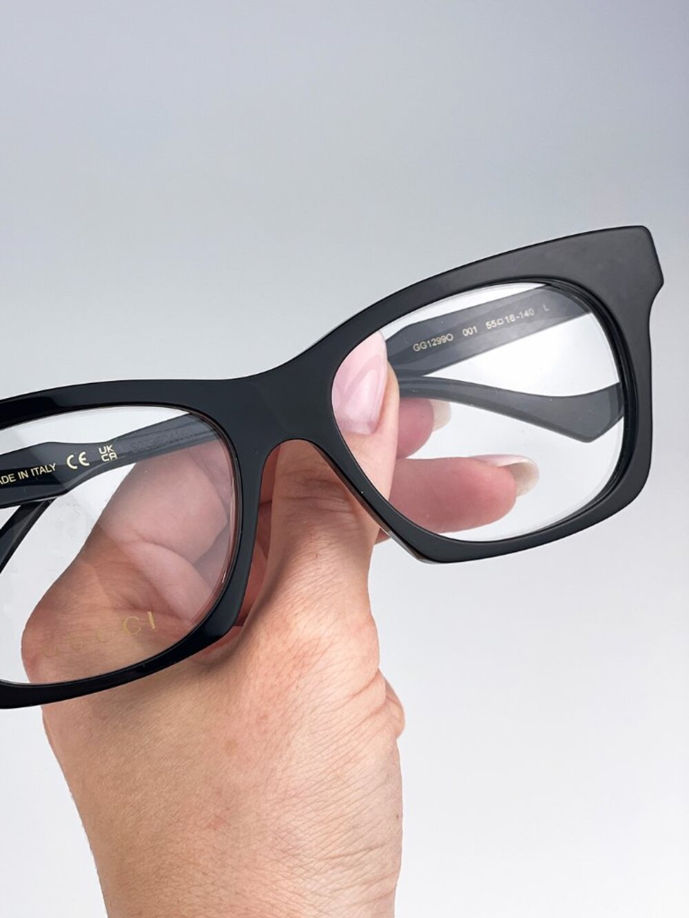 GUCCI GG1299O 001 BLACK SQUARE WOMEN EYEGLASSES